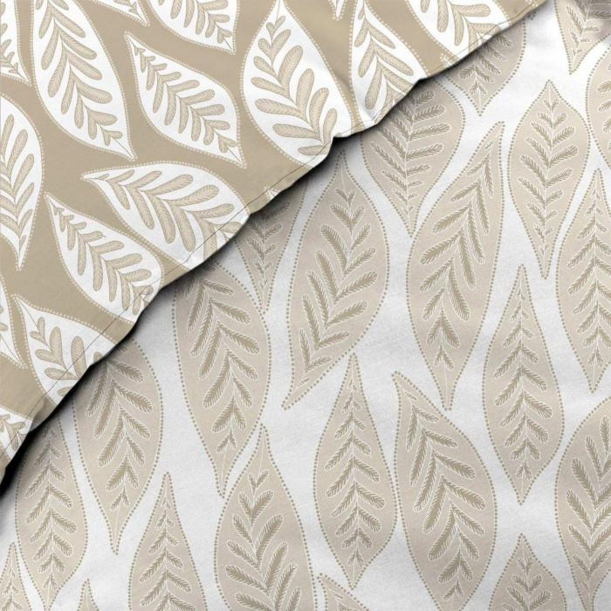 Paris Prix Parure de Lit 3 Pièces  Mareva  240x220cm Beige