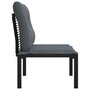Voir la diapositive 4 : VIDAXL Chaise de jardin avec coussins noir/gris resine tressee