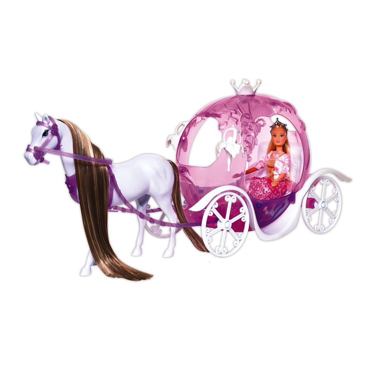Carrosse avec Cheval + Princesse Steffi Rose