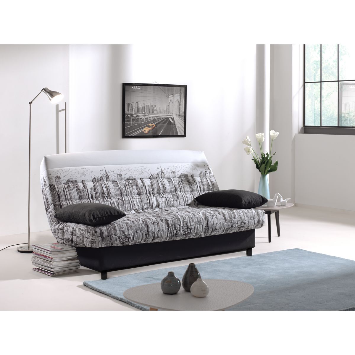 Banquette CLIC CLAC MANHATTAN matelas 9 cm mousse standard 21 kg/m3