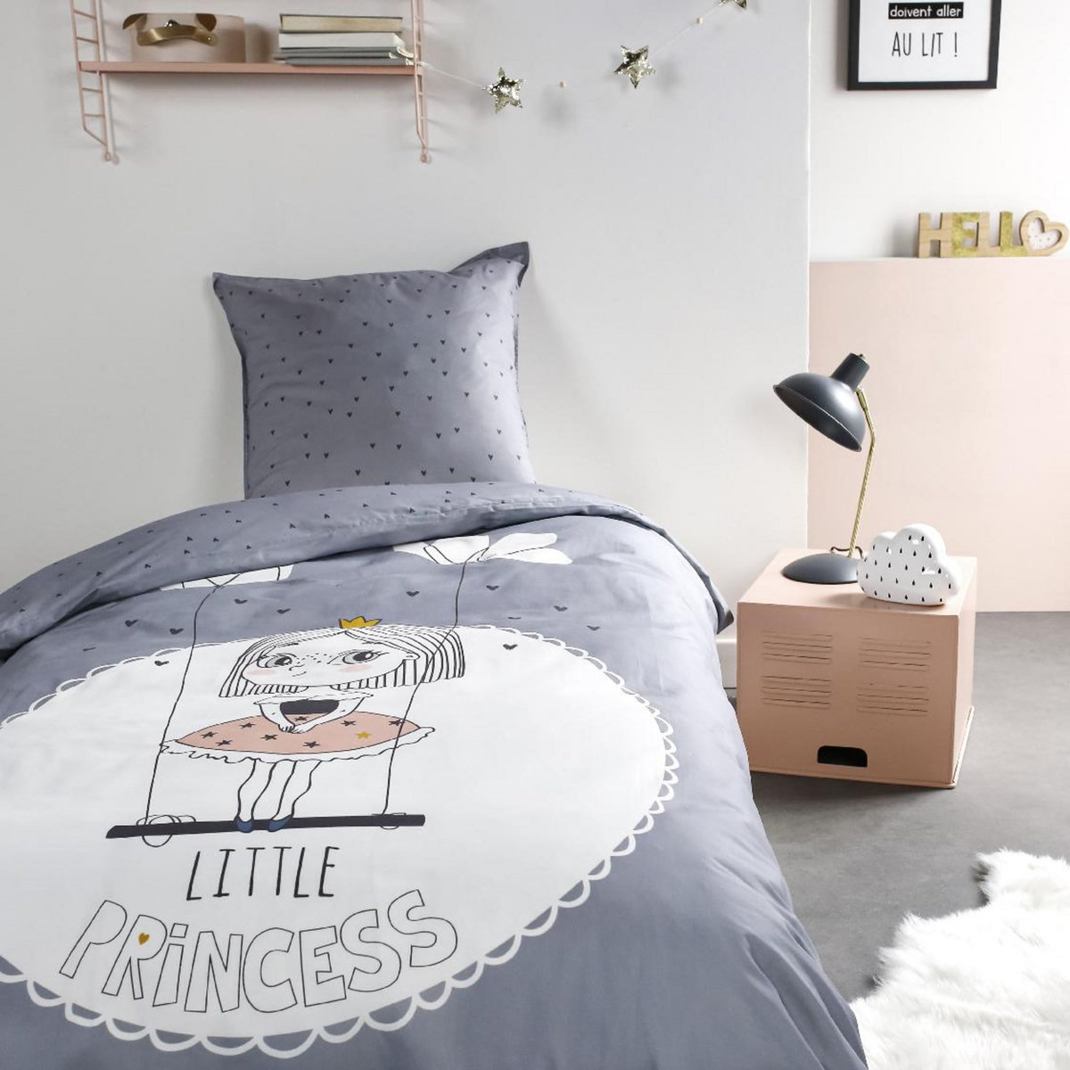 TODAY Parure housse de couette enfant coton 57 fils LITTLE PRINCESS