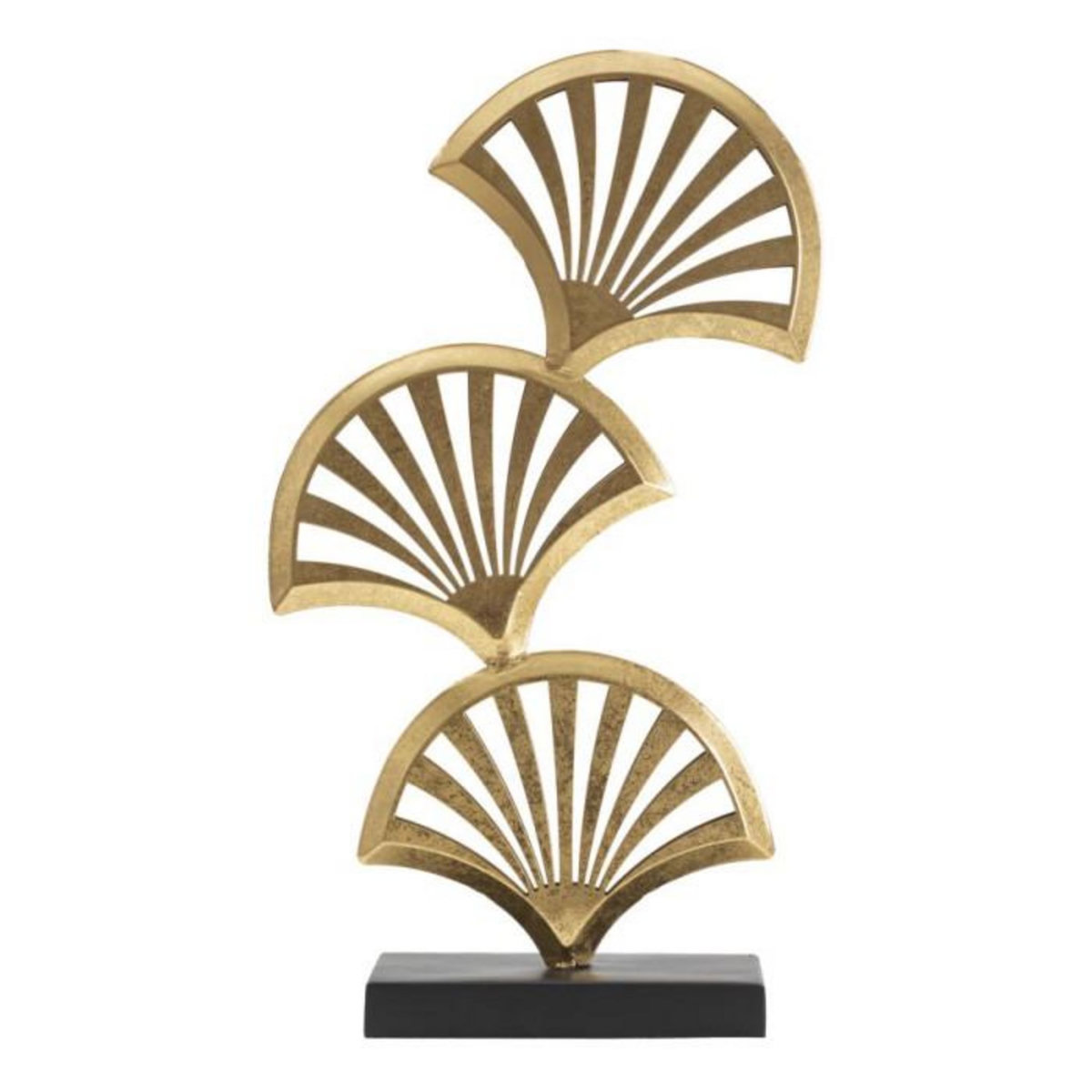 Paris Prix Objet Déco en Métal  3 Feuilles  44cm Or