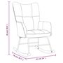 Voir la diapositive 6 : VIDAXL Chaise a bascule Noir Velours