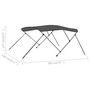 Voir la diapositive 6 : VIDAXL Auvent bimini a 3 arceaux Anthracite 183x140x137 cm