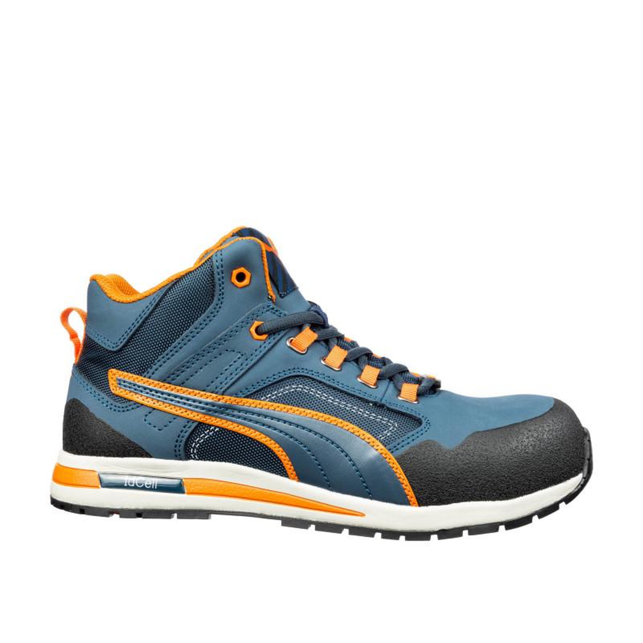 PUMA Baskets de sécurité hautes CROSSTWIST MID S3 HRO SRC bleu orange P41 PUMA 633140 T.41