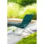 HESPERIDE Fauteuil relax de jardin pliable Milos - 3 Positions - Bleu canard