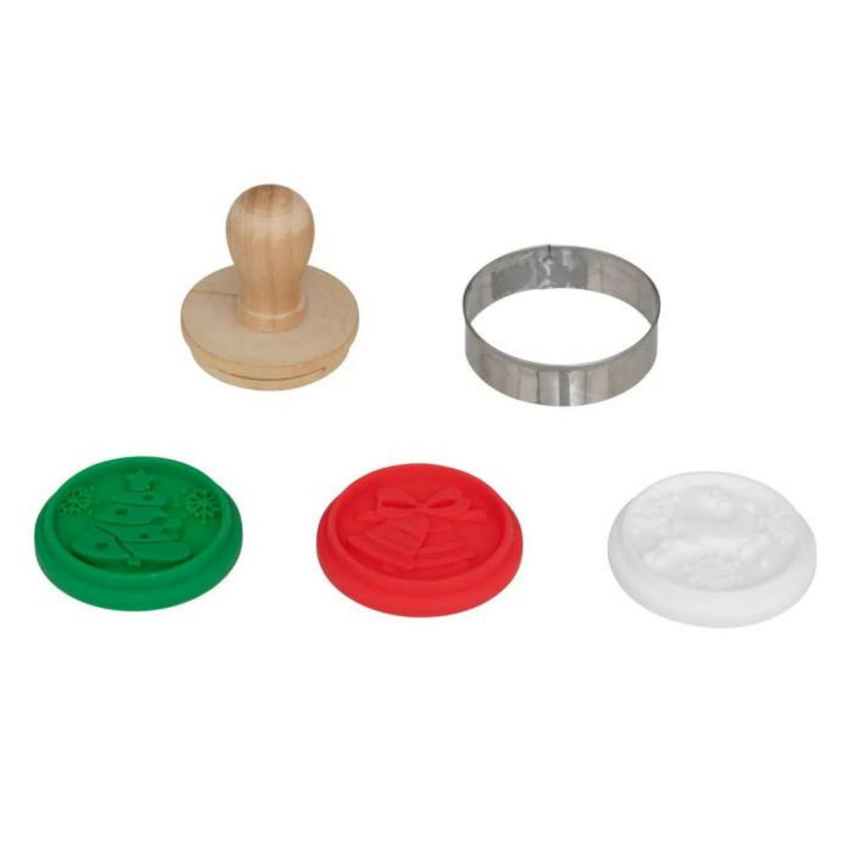 FIVE Tampon à Biscuits 3 Motifs  Noël  6cm Multicolore