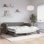 VIDAXL Lit de jour avec gigogne sans matelas gris fonce 90x190 cm