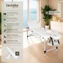 Voir la diapositive 2 : tectake Table de massage portable pliante à 3 zones largeur 60 cm et rembourrage de 5 cm blanc