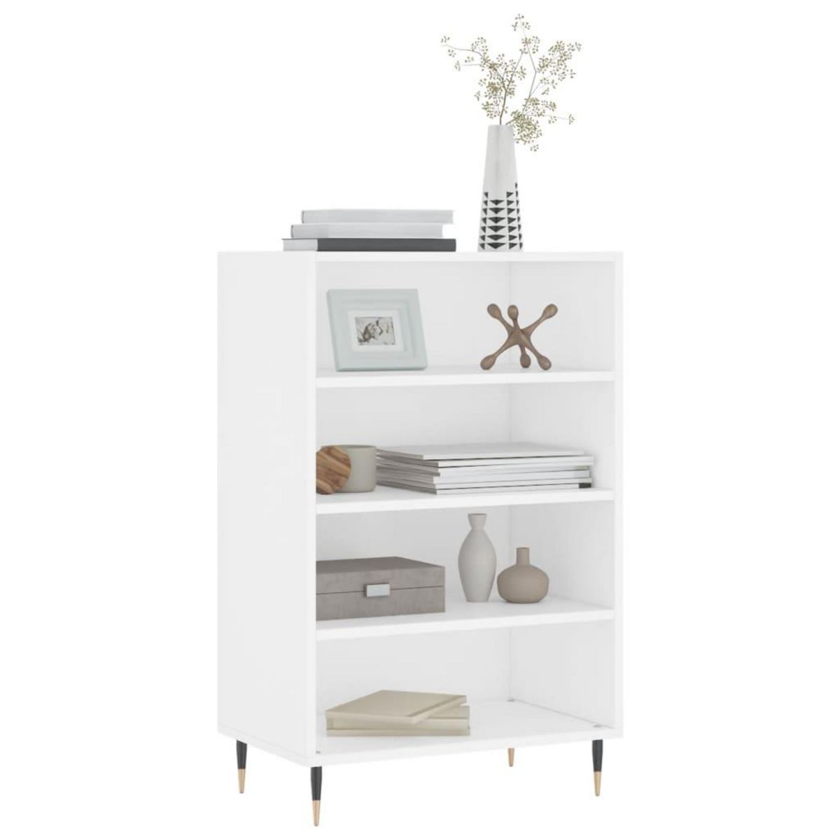 VIDAXL Buffet haut blanc 57x35x90 cm bois d'ingenierie