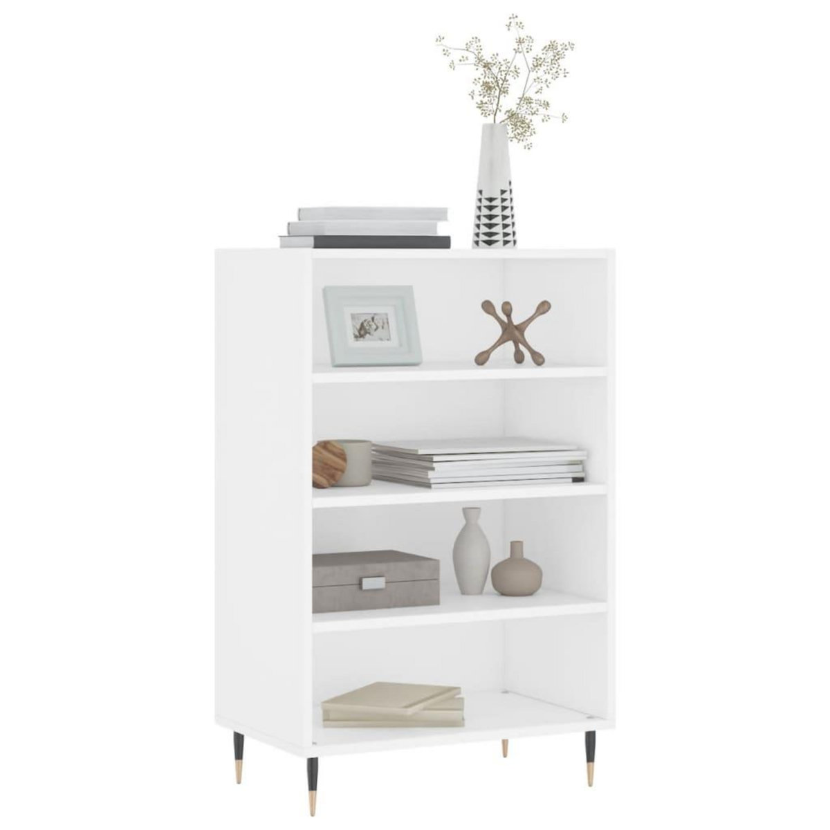 VIDAXL Buffet haut blanc 57x35x90 cm bois d'ingenierie
