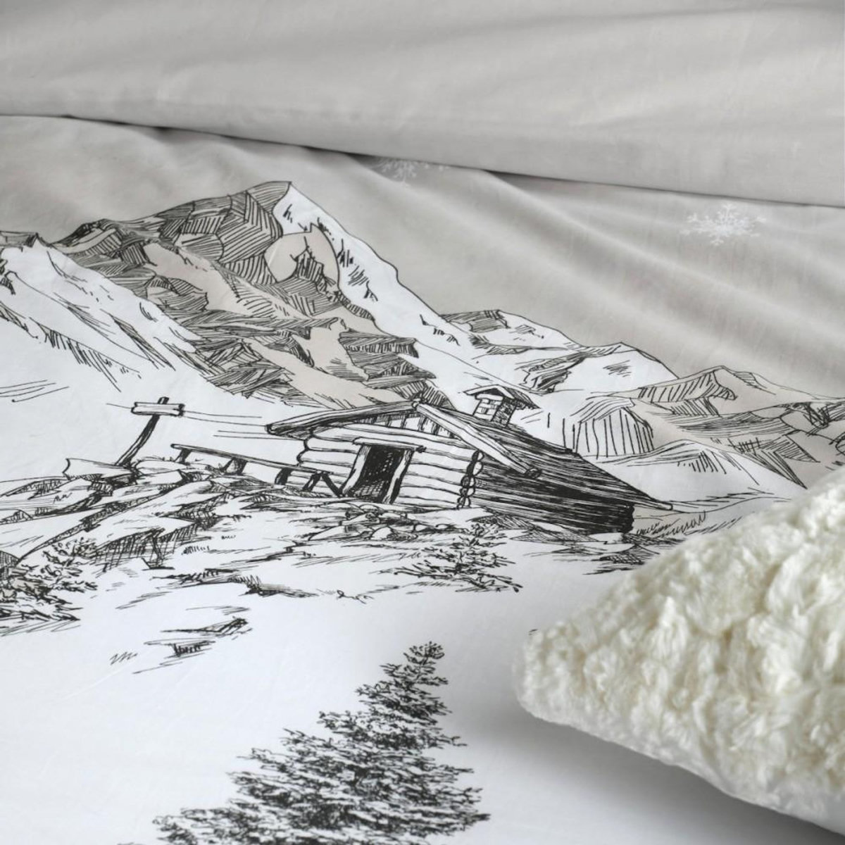 STOF Housse de couette 140x200 + 1 taie coton 57 fils