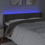 Voir la diapositive 4 : VIDAXL Tete de lit a LED Gris fonce 203x16x78/88 cm Velours