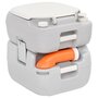 Voir la diapositive 5 : VIDAXL Toilette de camping portable gris et blanc 22+12 L PEHD