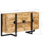 Voir la diapositive 6 : VIDAXL Buffet Bois de manguier massif 150x40x80 cm