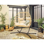 Voir la diapositive 1 : LISA DESIGN Mirella - fauteuil suspendu 2 places - naturel et coussins beiges