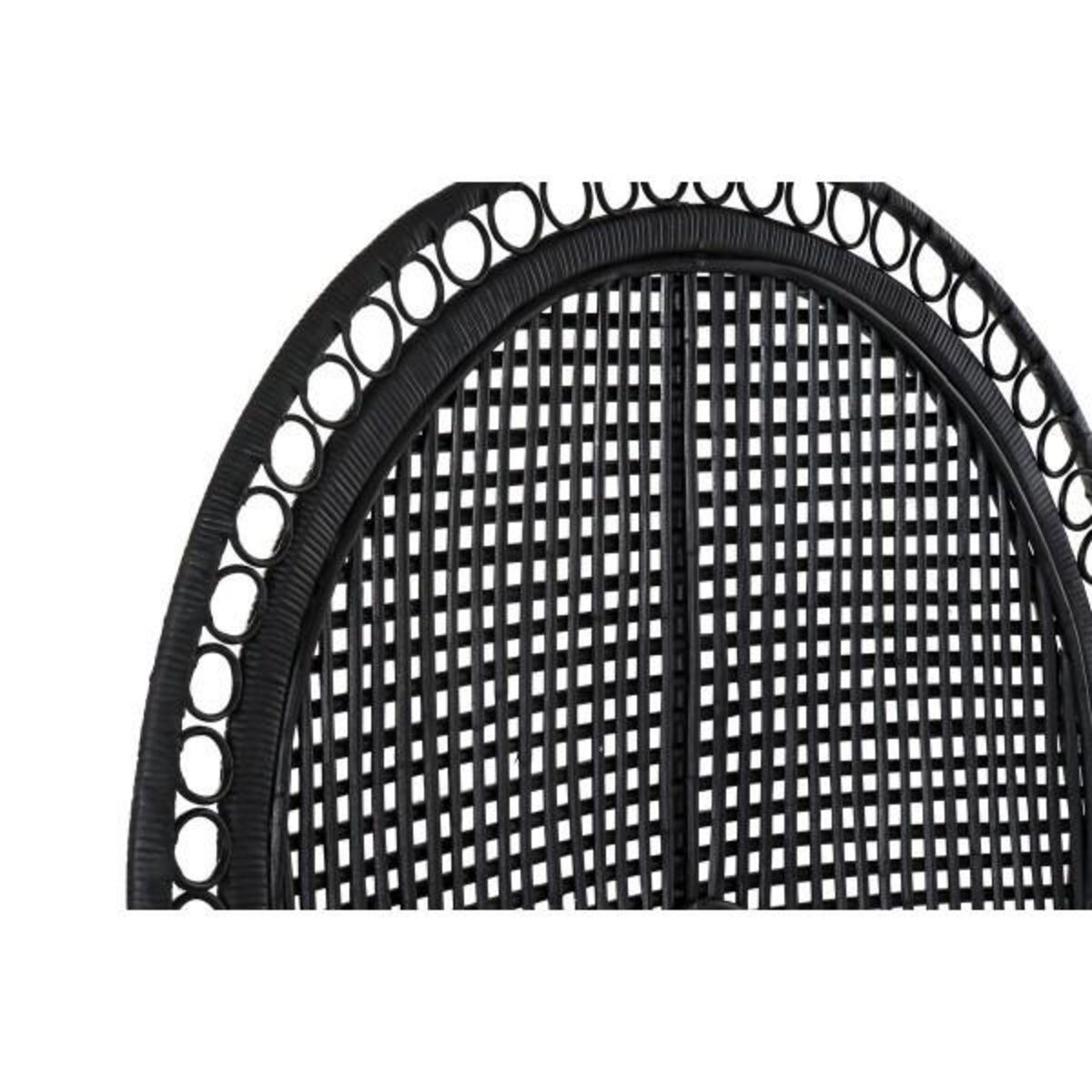 MARKET24 Chaise de jardin DKD Home Decor 96 x 66 x 145 cm 96 x 66 x 140 cm Noir Blanc