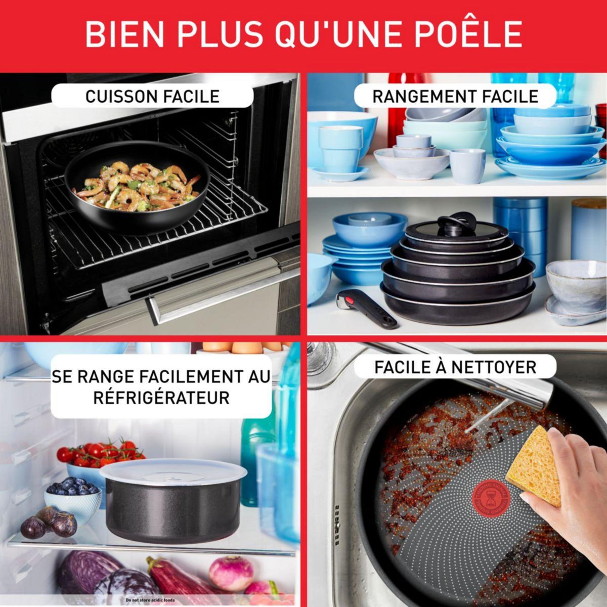 TEFAL Batterie de cuisine Ingenio Generous Cook 6 pcs L3129102
