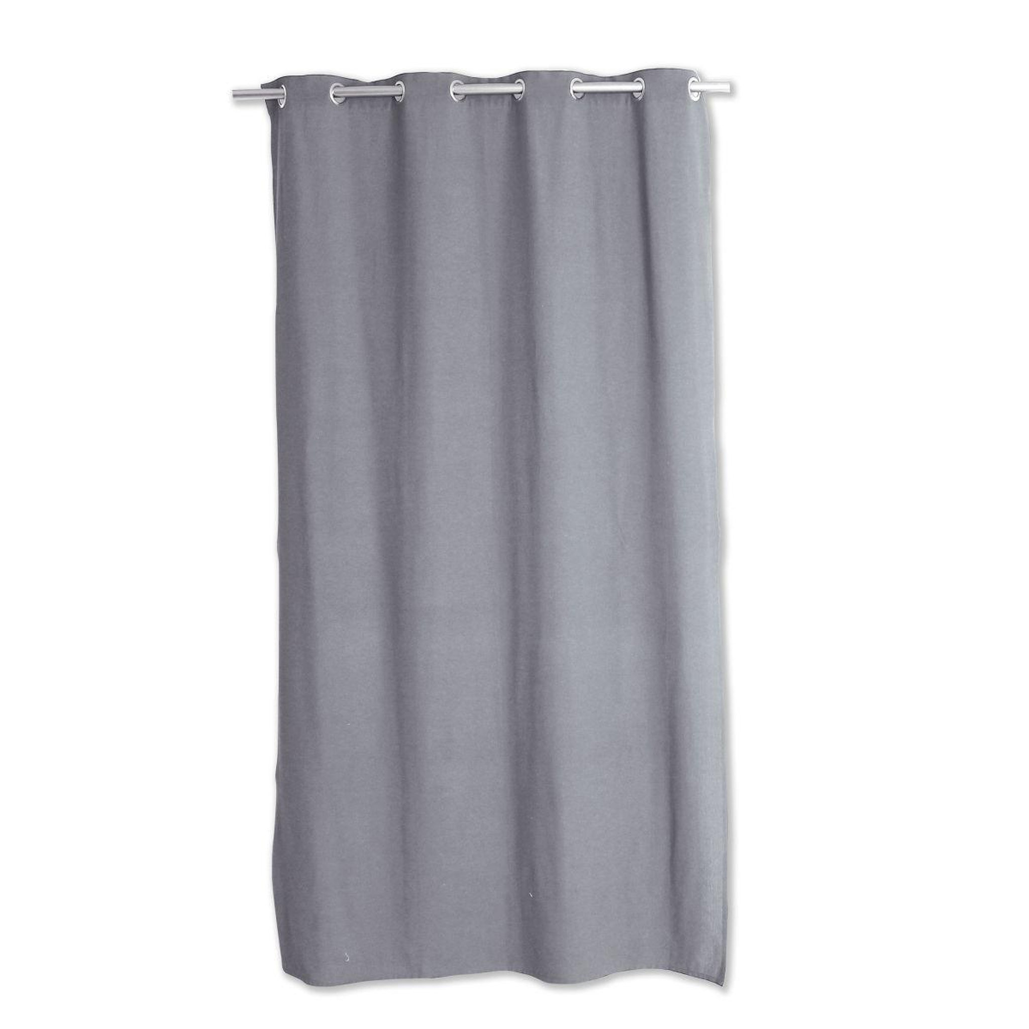 Voir la diapositive 4 : ENJOY HOME Rideau à œillets en coton  dune  135x240cm gris clair