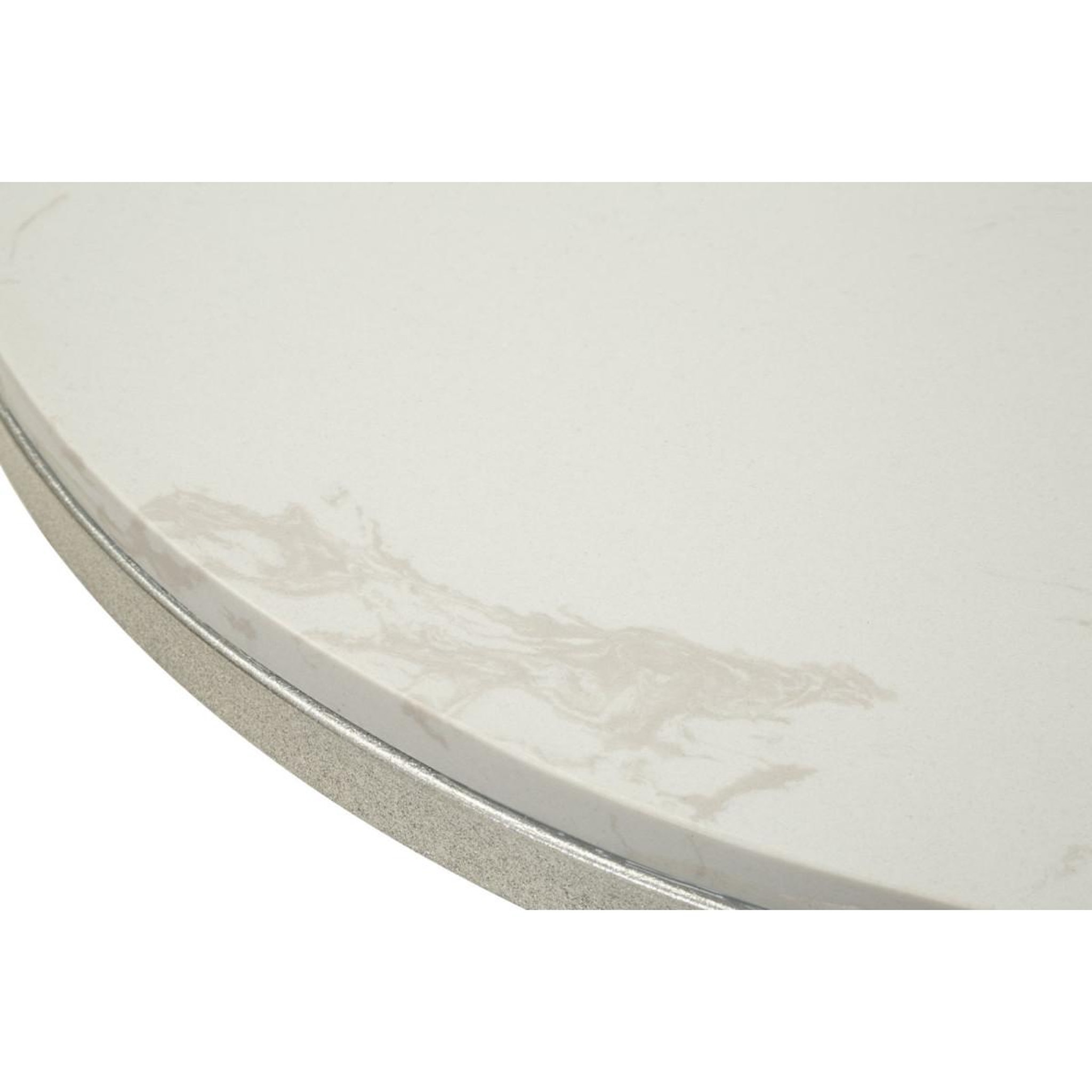 Voir la diapositive 4 : Paris Prix Table d'appoint ronde  istanbul  68cm blanc & argent