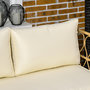 Voir la diapositive 4 : OUTSUNNY Salon de jardin 4 places 4 pièces style colonial résine tressée aspect rotin coussins écrus