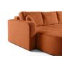 Voir la diapositive 5 : BEST MOBILIER Miro - canapé panoramique en u 7 places - convertible avec coffre - en velours texturé