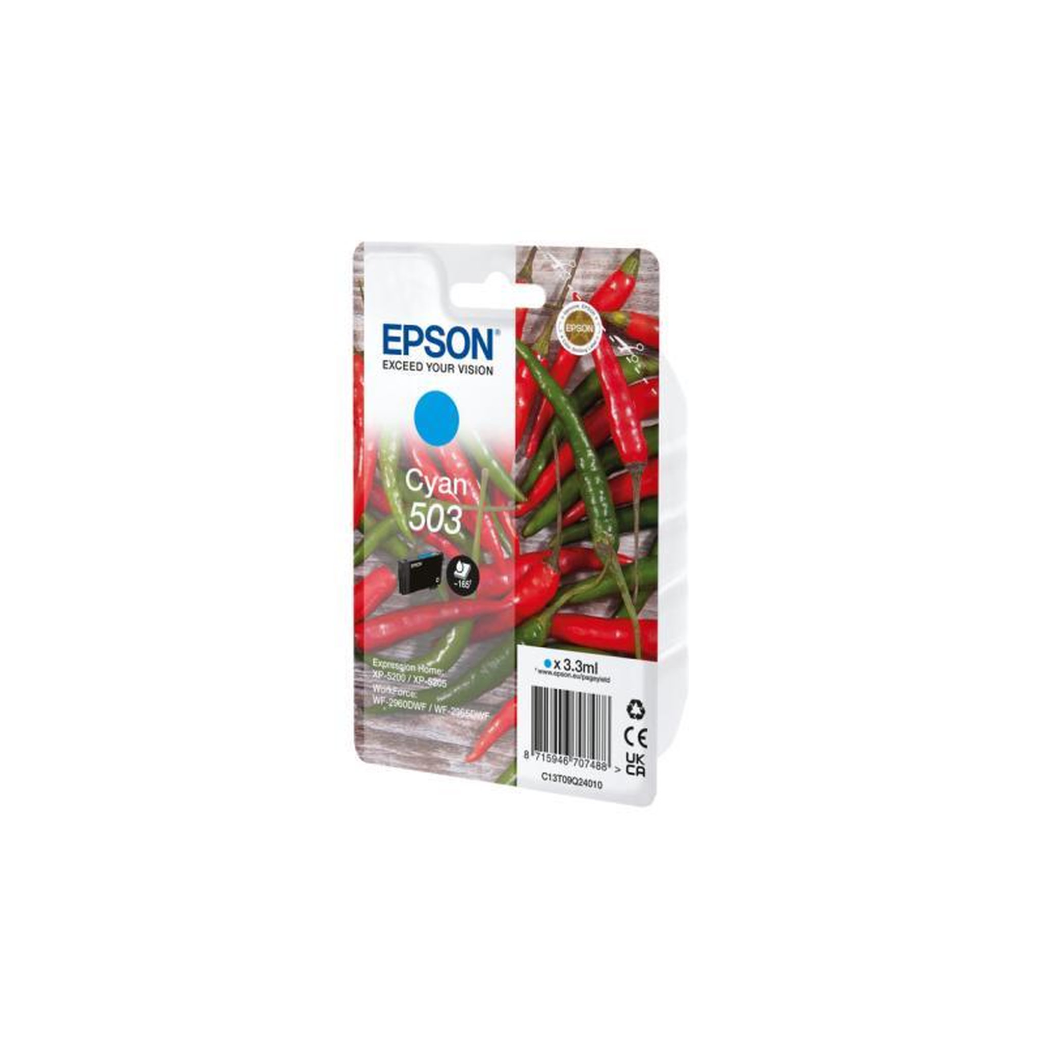 Voir la diapositive 2 : Epson Epson Ink 503 Cyan (C13T09Q24010)