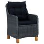 Voir la diapositive 3 : VIDAXL Mobilier a dîner 9 pcs avec coussins Resine tressee Gris fonce