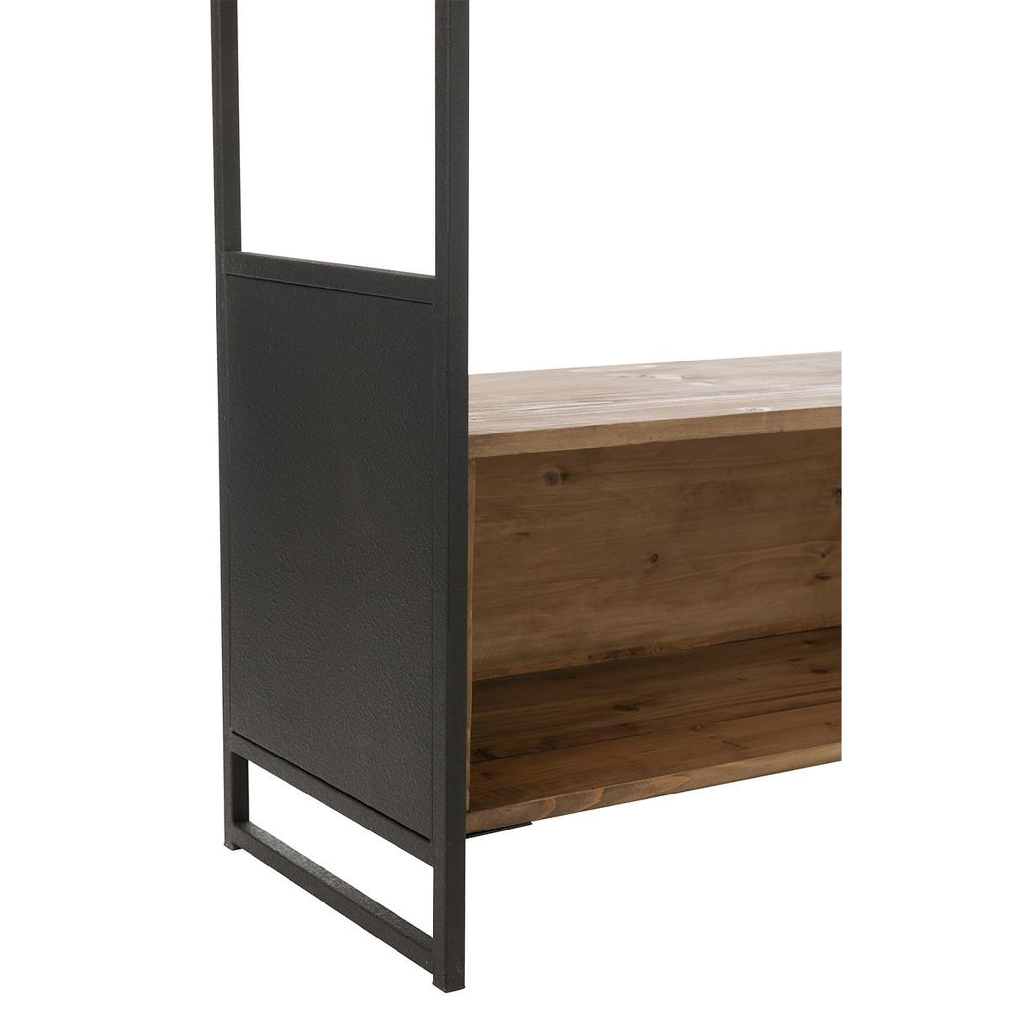 Voir la diapositive 6 : J-LINE Étagère en bois  stanley  200cm naturel