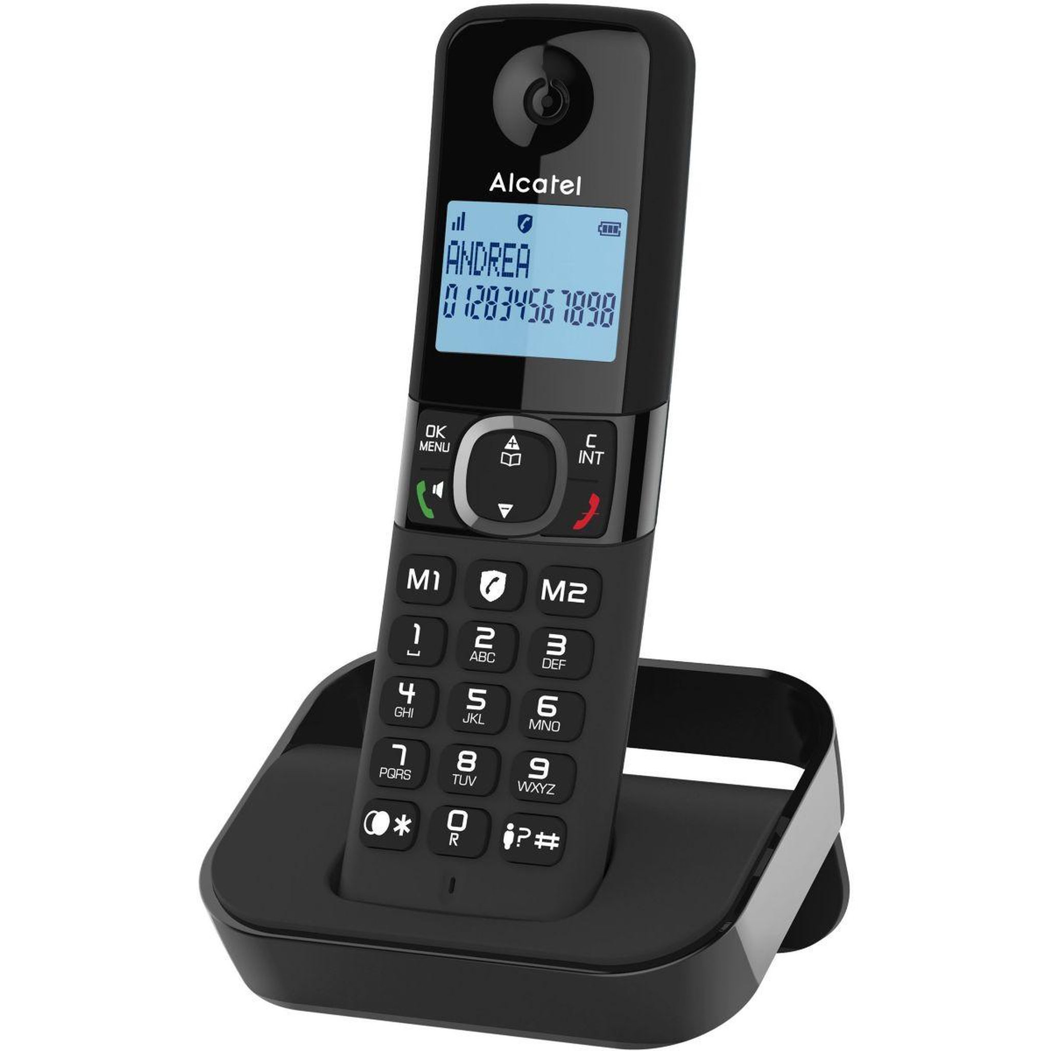Voir la diapositive 3 : Alcatel Téléphone sans fil f860 solo noir