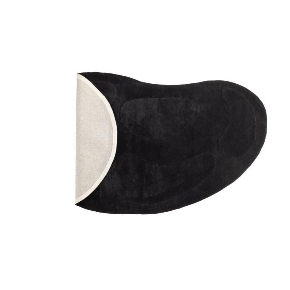 Paris Prix Tapis Déco Ovale en Laine  Enard  175x290cm Noir