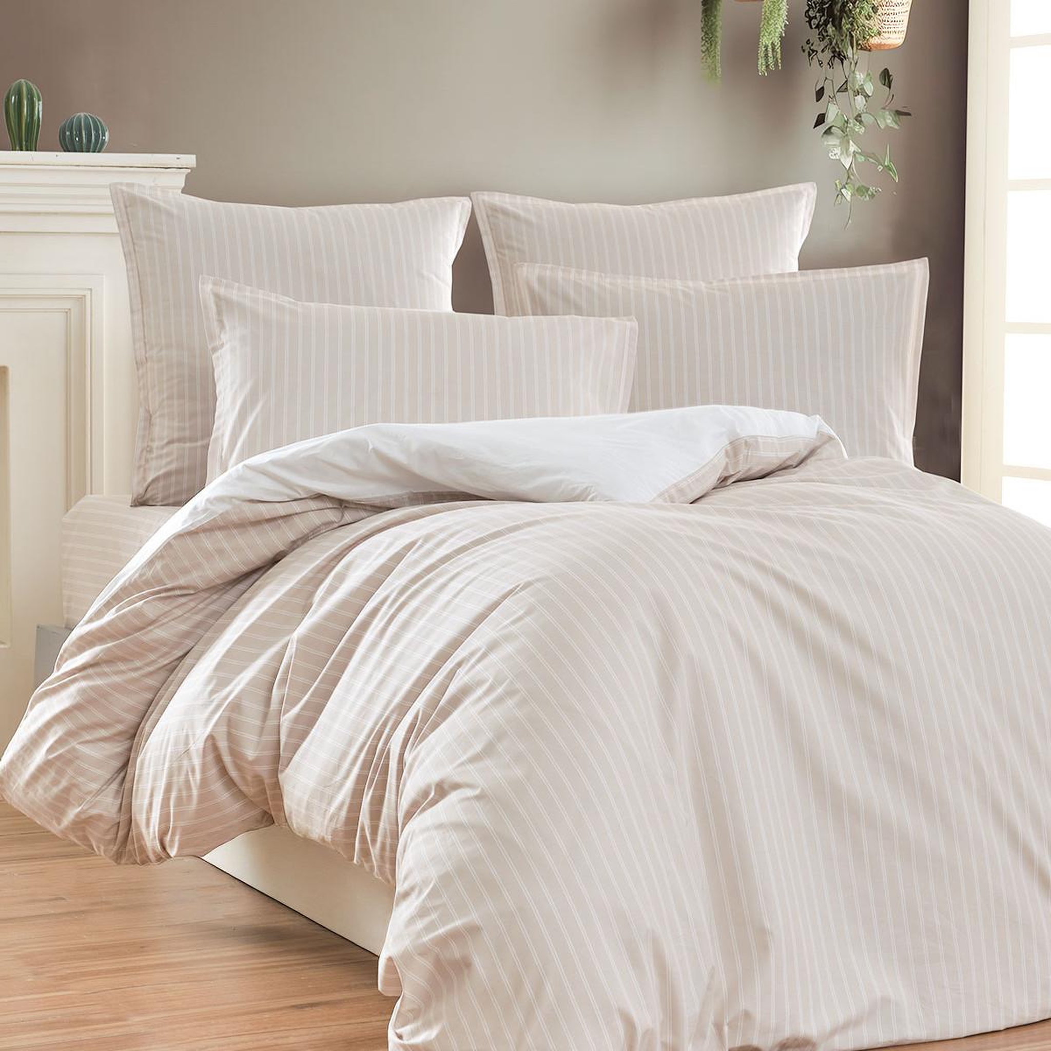 Sensei Maison Housse de couette en percale de coton LINQUIST. Coloris disponibles : Bleu