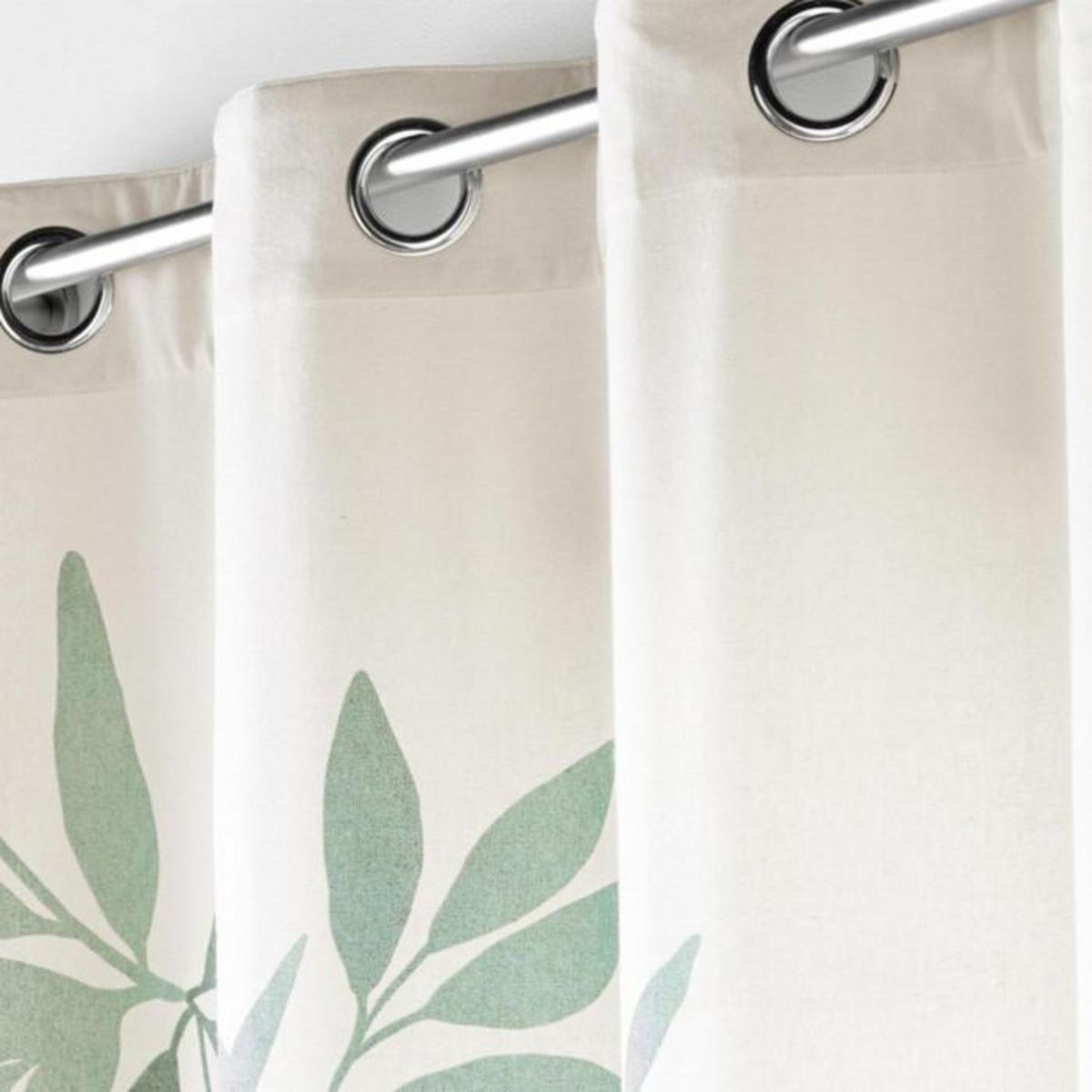 Paris Prix Rideau à Œillets Imprimé  Nymphea  140x260cm Vert