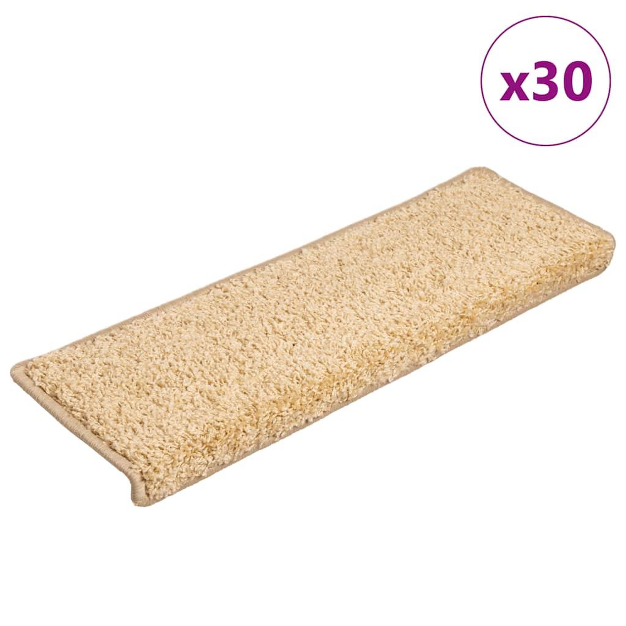 VIDAXL Tapis d'escalier 30 pcs 65x21x4 cm Marron