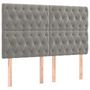 Voir la diapositive 4 : VIDAXL Tete de lit a LED Gris clair 144x7x118/128 cm Velours