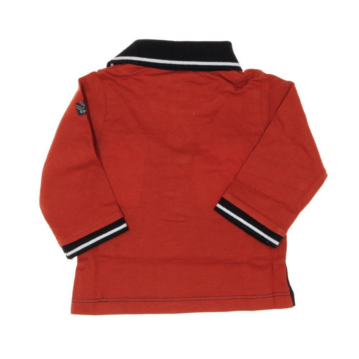 ELLE EST OU LA MER Polo Manches Longues Terracotta Garçon EOM Etrio