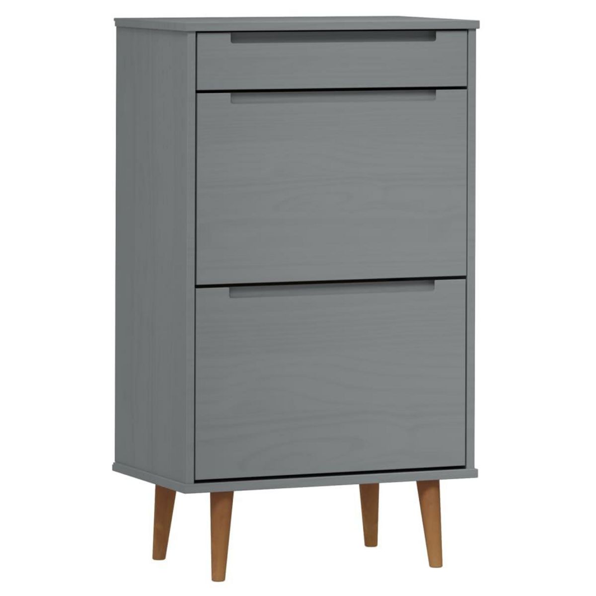 VIDAXL Armoire a chaussures MOLDE Gris 59,5x35x103 cm Bois de pin