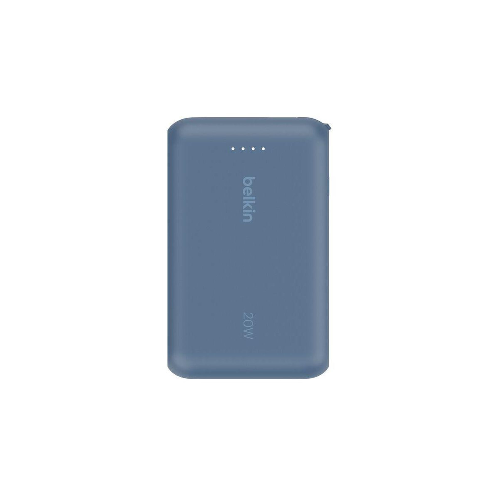 Voir la diapositive 3 : Belkin Batterie externe 10000 mah avec cable usb-c intégre bleu