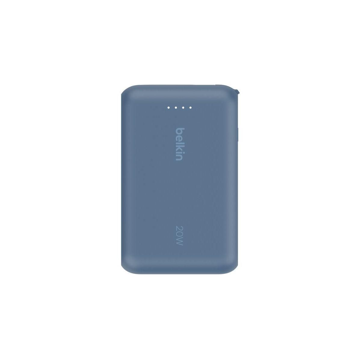 Belkin Batterie externe 10000 mAh avec cable USB-C intégre bleu