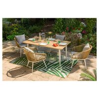 Table de jardin rectangulaire plastique gris anthracite 100x70x72