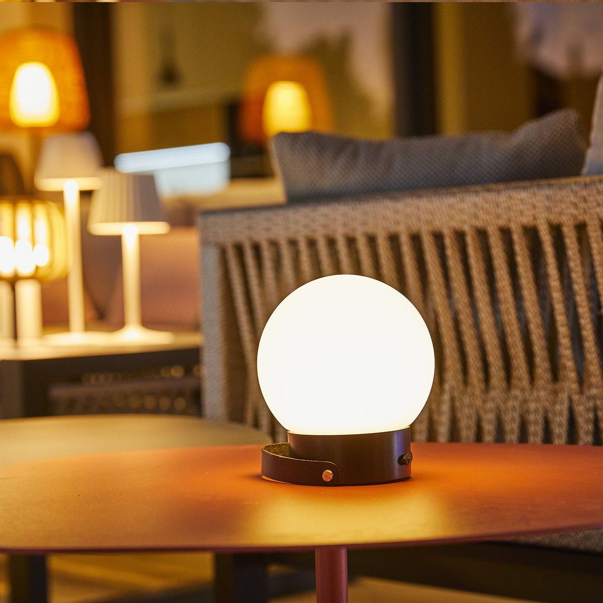 Lumisky Baladeuse solaire GLOBY Gris anthracite Plastique H23 cm