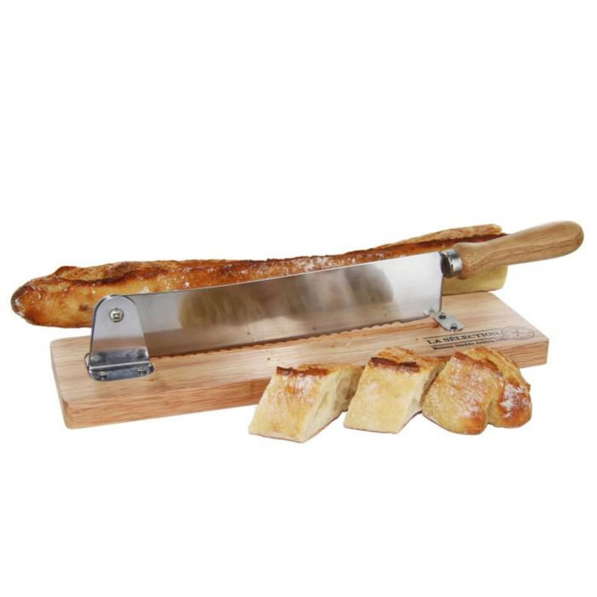 Paris Prix Trancheuse à Pain Bois & Inox  2 en 1  37cm Naturel