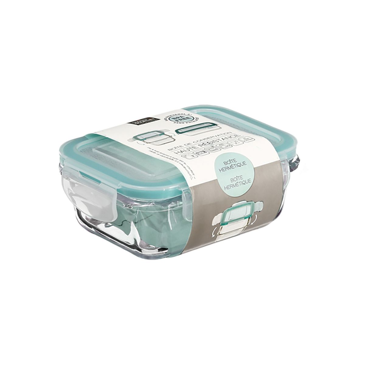 Boite verre rectangulaire CLIPEAT 540 ml