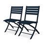 Voir la diapositive 2 : Paris Prix Lot de 2 Chaises de Jardin Pliantes  Marius  82cm Bleu Marine
