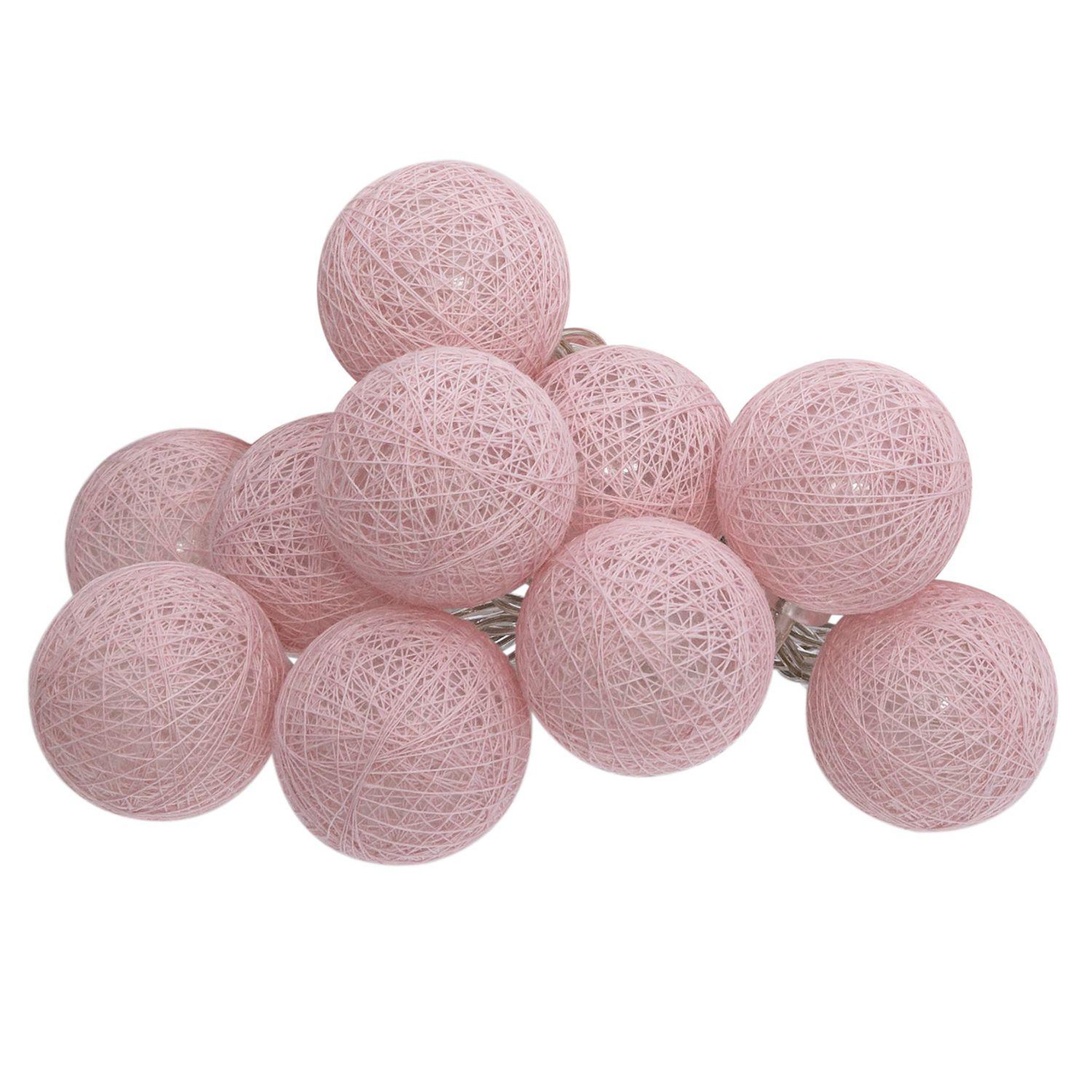 ATMOSPHERA Guirlande LED 10 boules - Rose