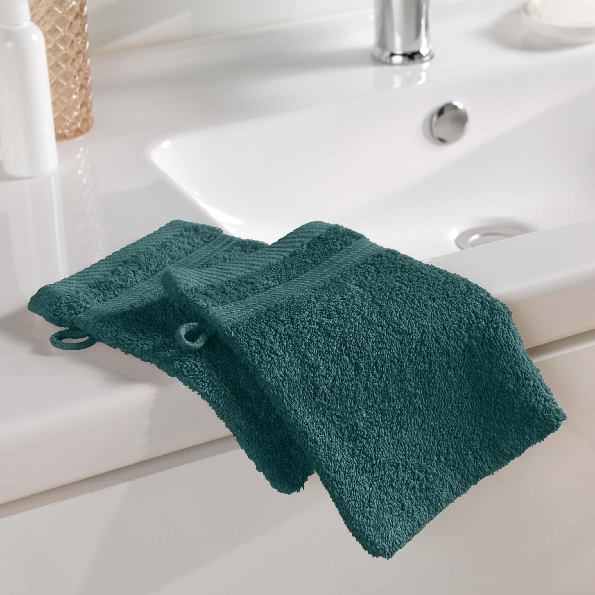 Voir la diapositive 2 : Eden Lot de 2 gants de toilette tendresse uni en coton