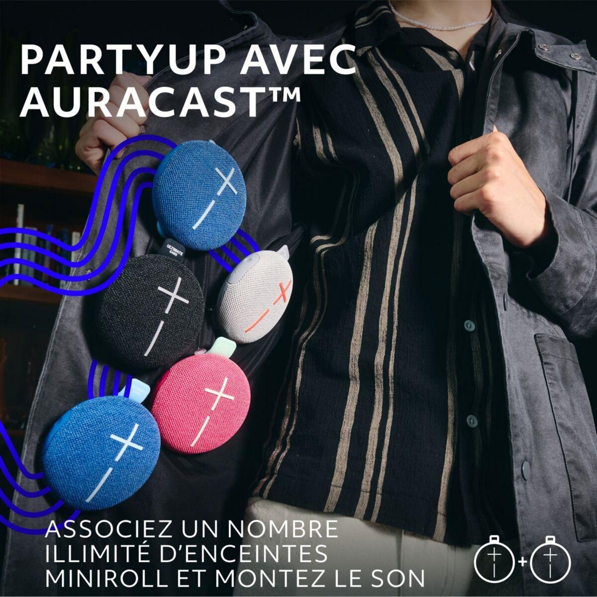 Ultimate ears Enceinte portable MINIROLL Rose