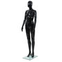 Voir la diapositive 1 : VIDAXL Mannequin femme corps complet base verre Noir brillant 175 cm