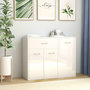 Voir la diapositive 1 : VIDAXL Buffet Blanc brillant 88x30x70 cm Bois d'ingenierie