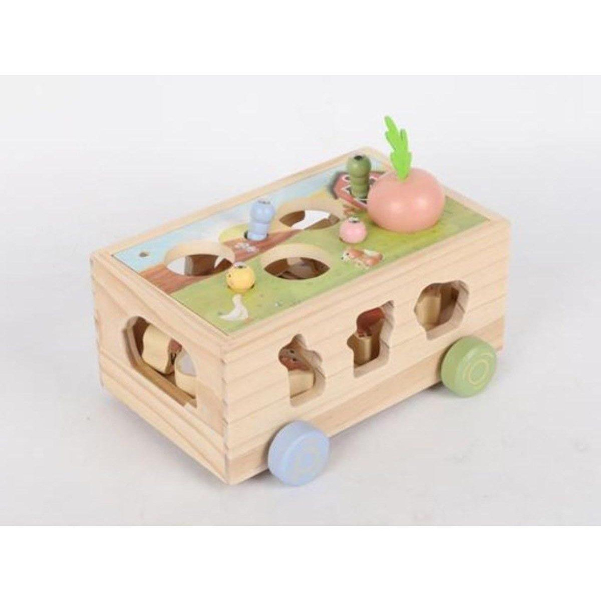 Voir la diapositive 3 : ELINELI Ferme mobile multifonction en bois avec animaux